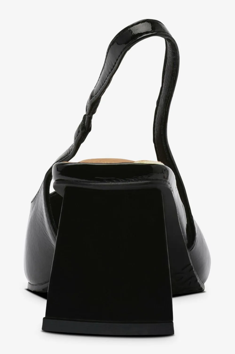 Bianco Sandaler med hæl biaMaralyn Slingback Patent Black Outlet