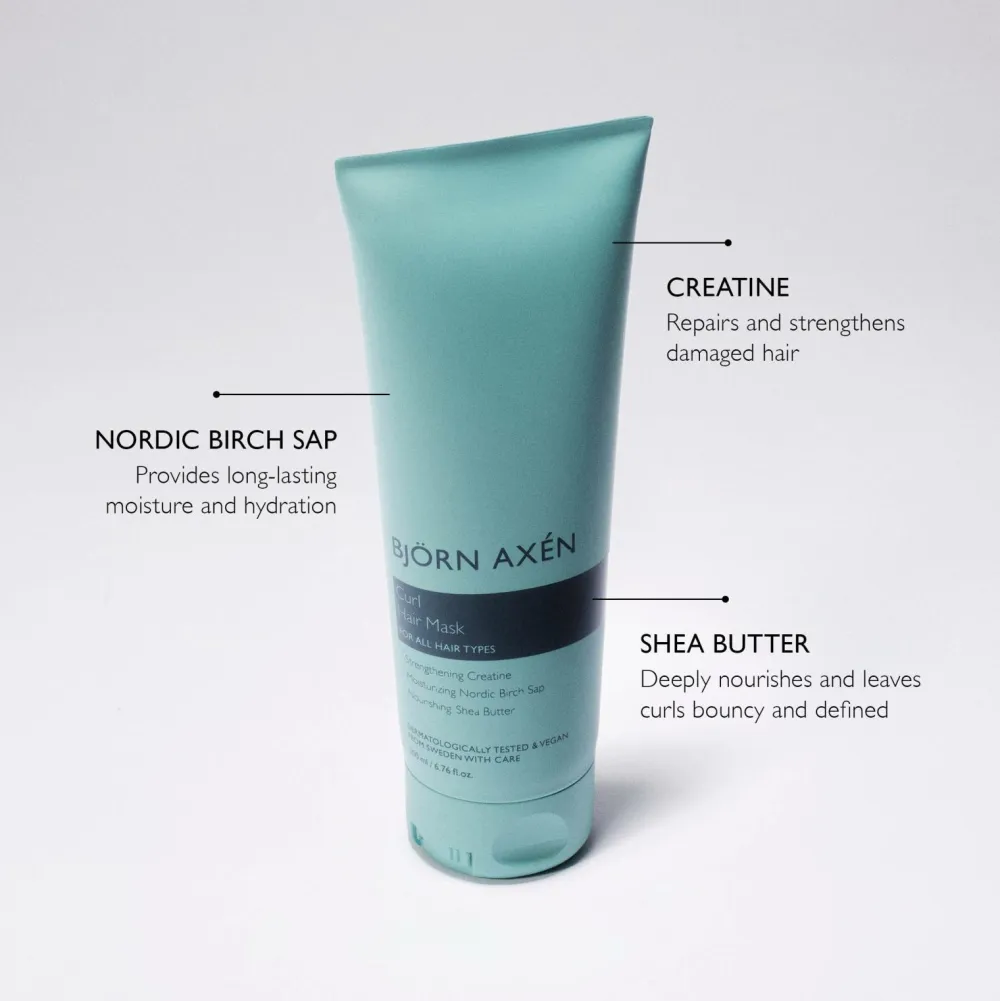 Björn Axén Hårpleje>Curl Hair Mask 200 Ml No Color