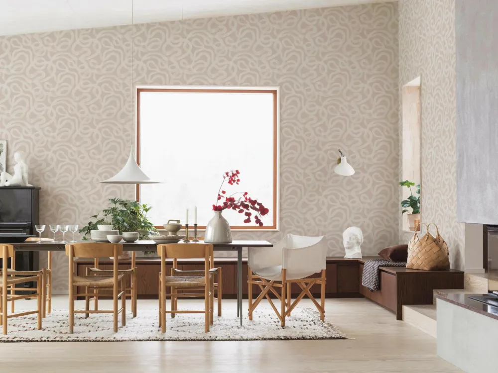 Boråstapeter Tapet Curve Beige 4734 Sale