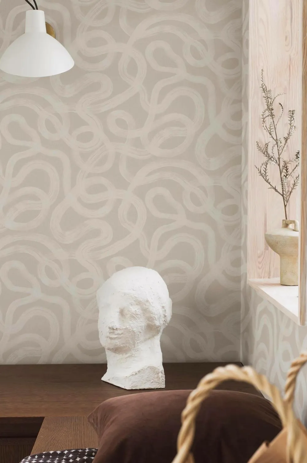 Boråstapeter Tapet Curve Beige 4734 Sale