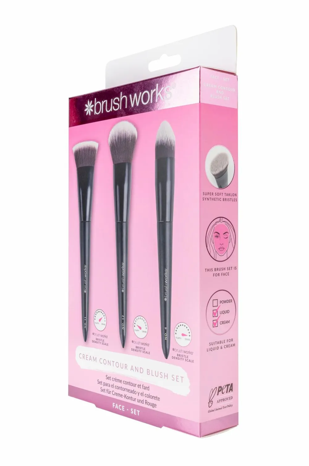 Brushworks Makeupbørster>Cream Contour And Blush Set No Color