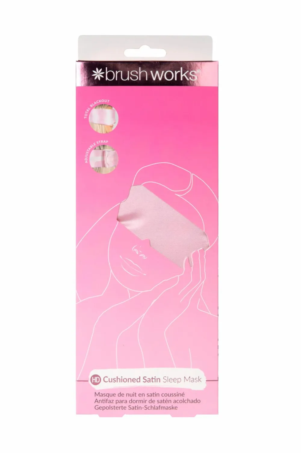 Brushworks Nattøj>Cushioned Satin Sleep Mask No color