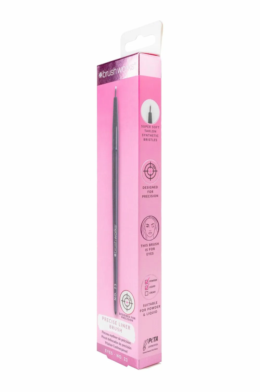 Brushworks Makeupbørster>No. 23 Precise Liner Brush No Color