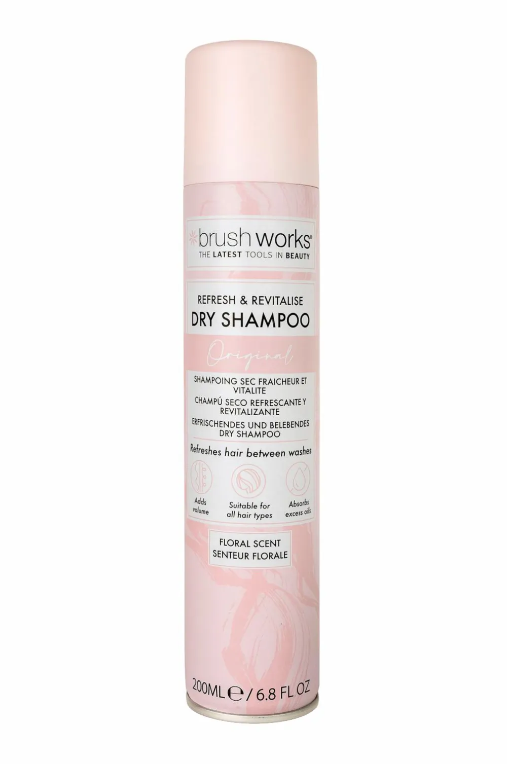 Brushworks Refresh & Revitalise Floral Dry Shampoo 200Ml Clearance