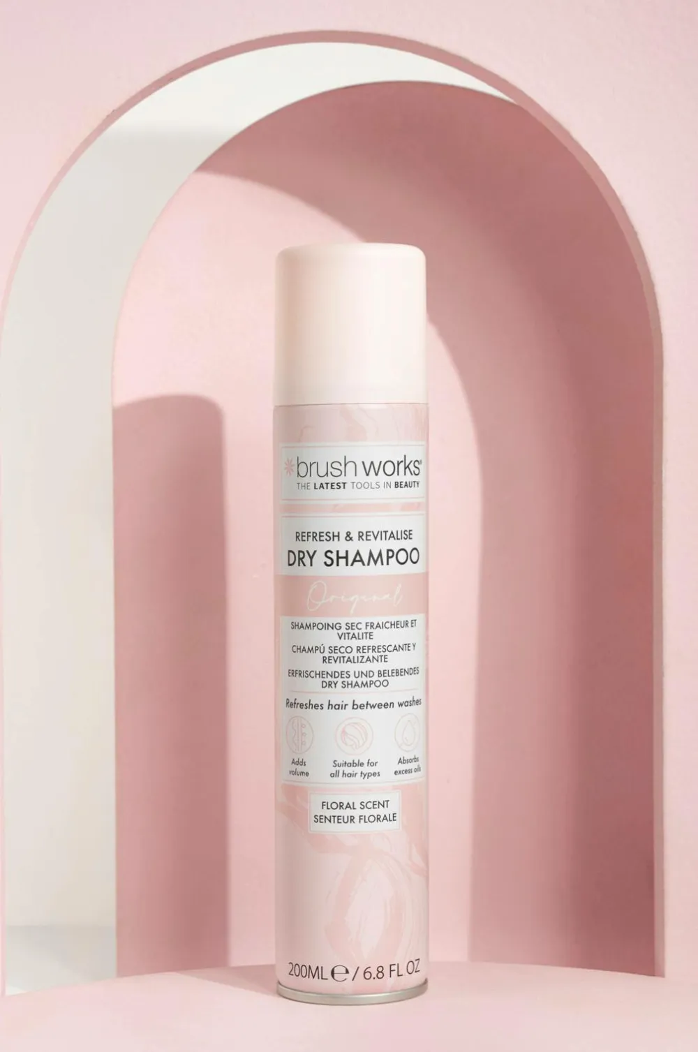 Brushworks Refresh & Revitalise Floral Dry Shampoo 200Ml Clearance
