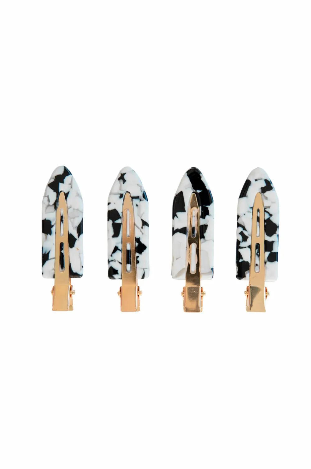 ByBarb Håraccessories>Makeup Hair Clips 4-pak Sort/hvid