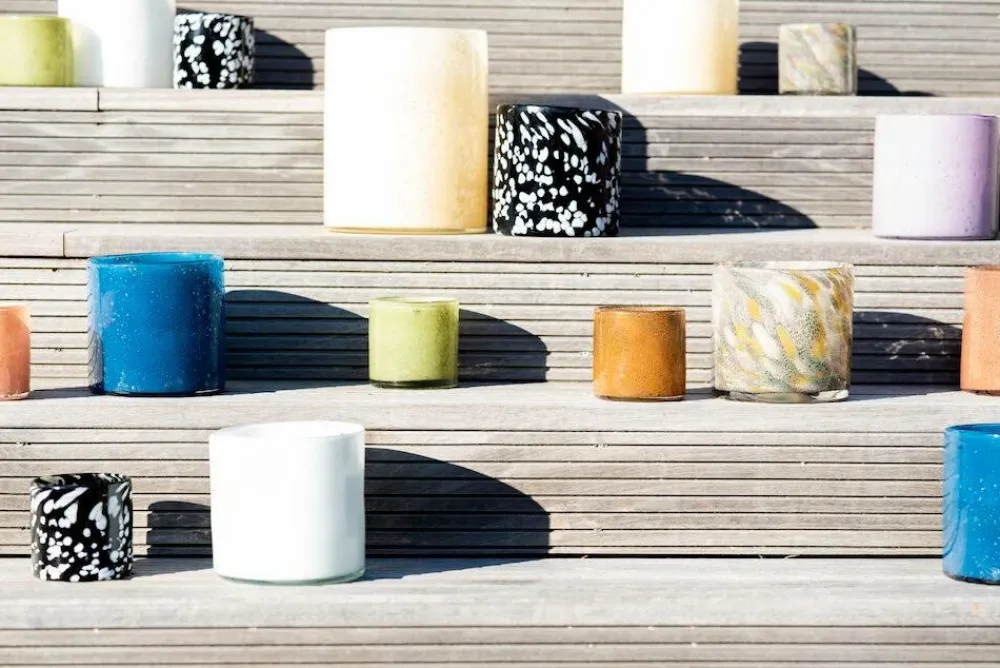 Byon Lysestager & Lanterner|Vaser>Vase/lysestage Calore M Gul