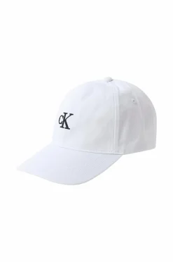 Calvin Klein Hatte & Kasketter>Kasket Monogram Embroidery Baseball Cap Bright white