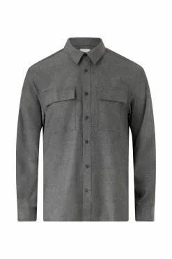 Calvin Klein Skjorte LS Melange PV Easy Shirt Charcoal heather