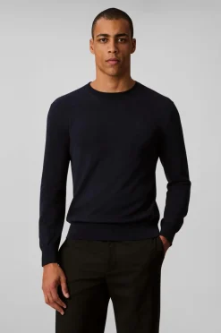 Calvin Klein Trøje LS Supima Cotton Crew 14gg Dark sapphire New