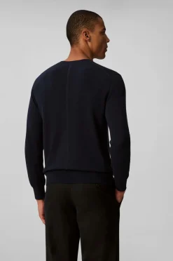 Calvin Klein Trøje LS Supima Cotton Crew 14gg Dark sapphire New