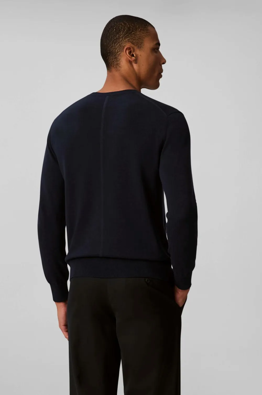 Calvin Klein Trøje LS Supima Cotton Crew 14gg Dark sapphire New