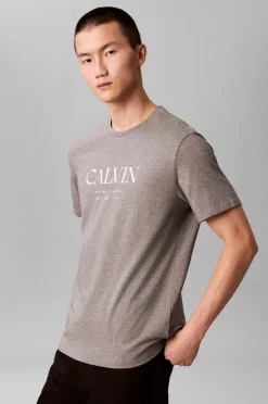 Calvin Klein T-shirt SS 20s LN Calvin Graphic Med grey htr Clearance