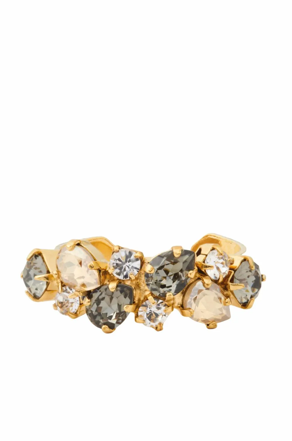 Caroline Svedbom Smykker>Ring Gabriella Gold Black Golden Combo