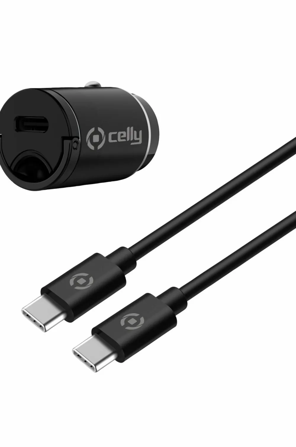 Celly Mobiltelefoner, Tablets & Tilbehør>Biloplader Mini USB-C PD 20W + USB-C til USB-C-kabel No color