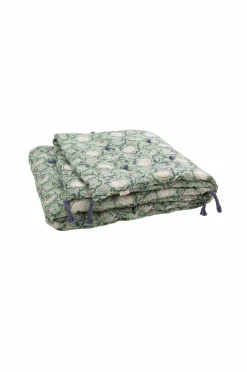 Chamois Quilt med kvaster Tangier Pomegranate Green Hot