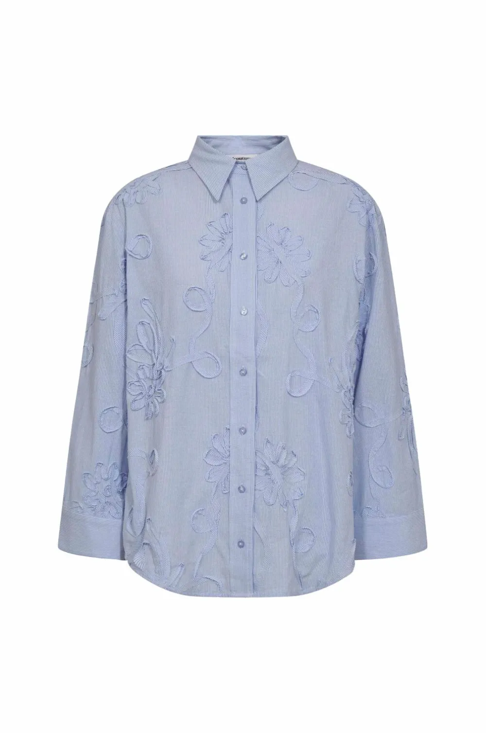 co’couture Skjorter & Bluser>Skjorte XavierCC Stripe Flower 23 - pale blue