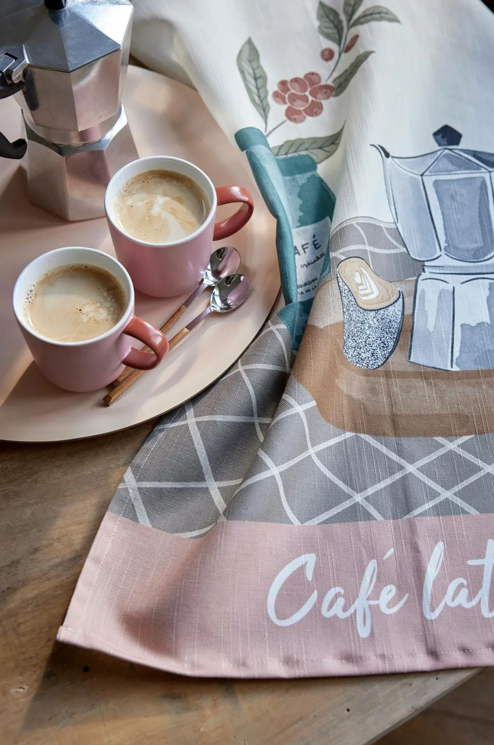 Coucke Køkkentekstiler>Køkkenhåndklæde Cafe Latte 50x76 Multi