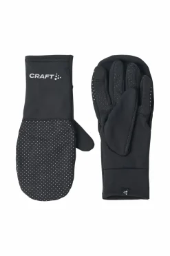 Craft Træningsredskaber Og Udstyr|Træningsredskaber Og Udstyr>Løbehandsker Lumen Fleece Hybrid Glove 2 Black