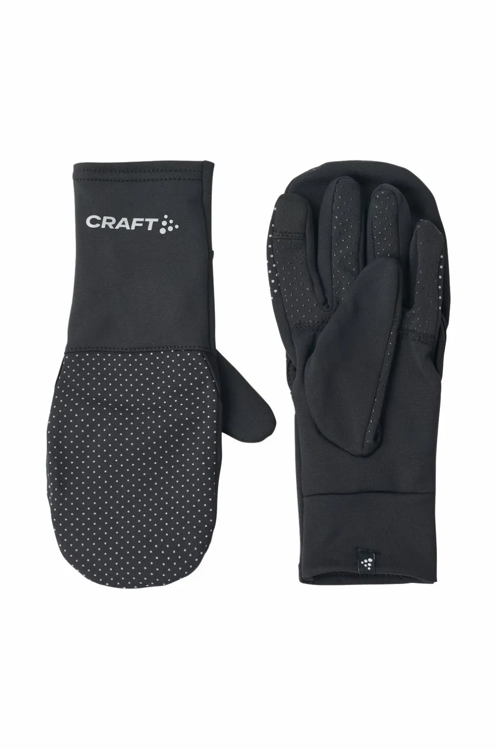 Craft Træningsredskaber Og Udstyr|Træningsredskaber Og Udstyr>Løbehandsker Lumen Fleece Hybrid Glove 2 Black