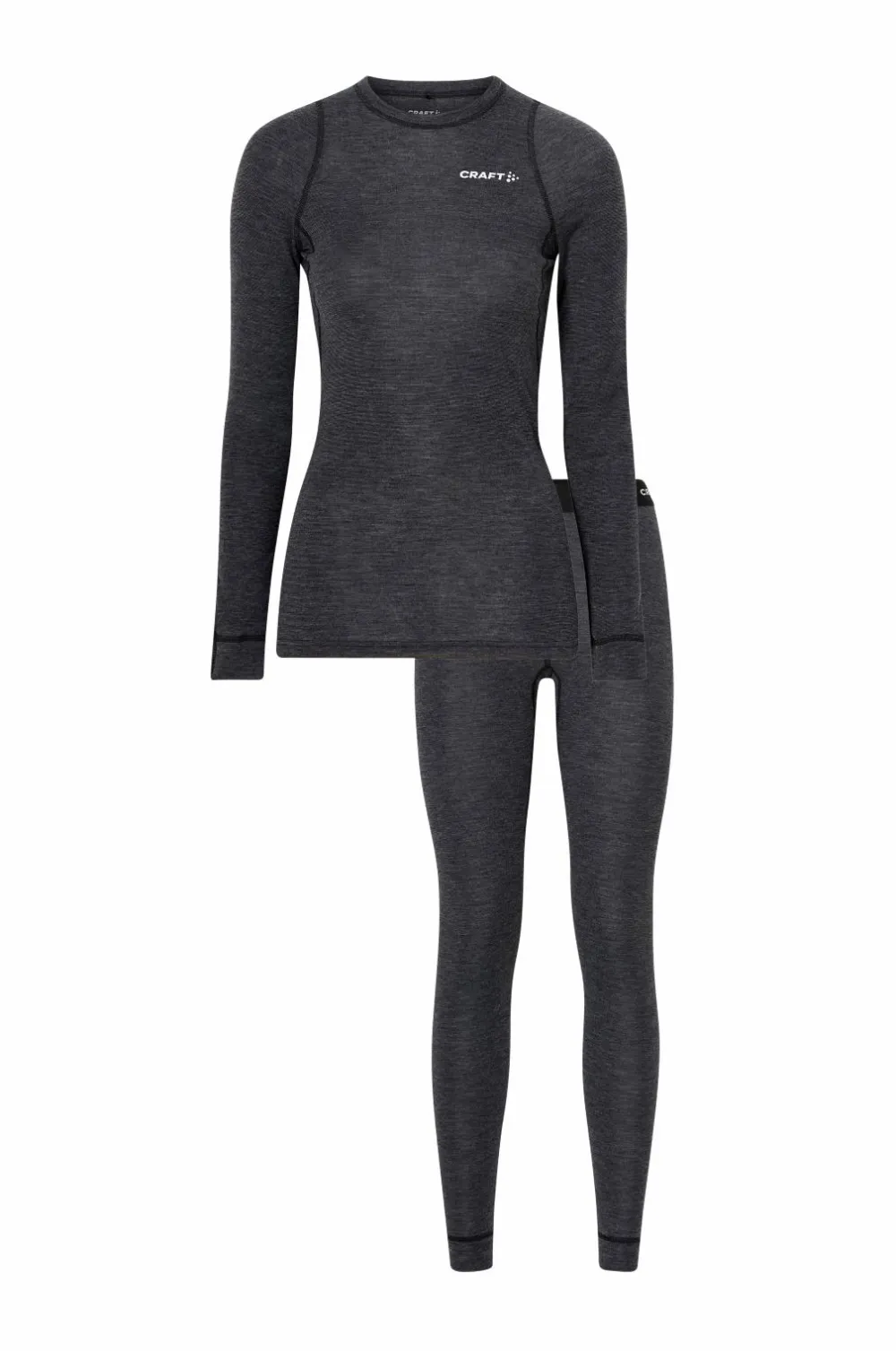 Craft Skiundertøj|Skiundertøj>Skiundertøj Core Wool Merino Set W Black melange