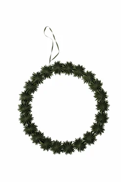 DBKD Julepynt>Krans af papirflager Grøn