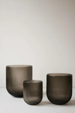 DBKD Vase Simple stripe medium Brown Hot