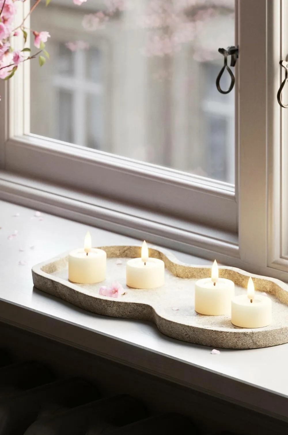 DeluxeHomeart Lys & Duft>LED fyrfadslys 6x4,5 cm 2 stk. Fløde