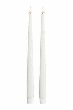 DeluxeHomeart LED Keglelys skinnende 2,2x28 cm 2 stk. Vit Best
