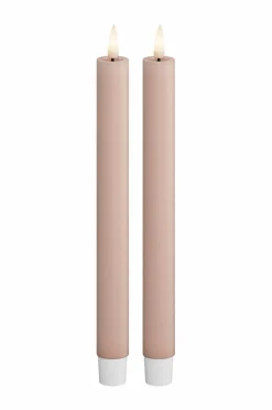 DeluxeHomeart LED-kronelys 2,2x24 cm 2 stk. Lyserød