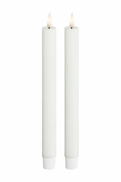 DeluxeHomeart LED-kronelys 2,2x24 cm 2 stk. Vit Hot