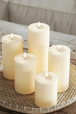 DeluxeHomeart LED-søjlelys 5x20 cm Creme