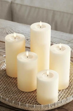 DeluxeHomeart LED-søjlelys 5x15 cm Creme Clearance