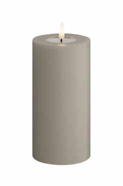 DeluxeHomeart Lys & Duft>LED-søjlelys 7,5x15 cm Sand