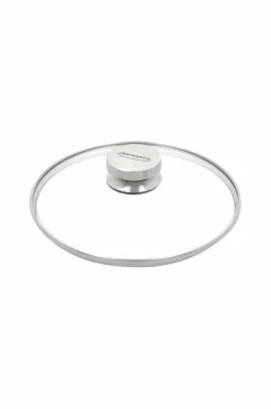Demeyere Låg 22 cm, glas med stålknop Transparent-sølvfarvet Discount
