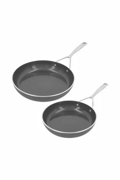 Demeyere Pander & Gryder>Sæt med stekpannor Alu Pro 5 Ceraforce 24 cm & 28 cm Sort, Sølv