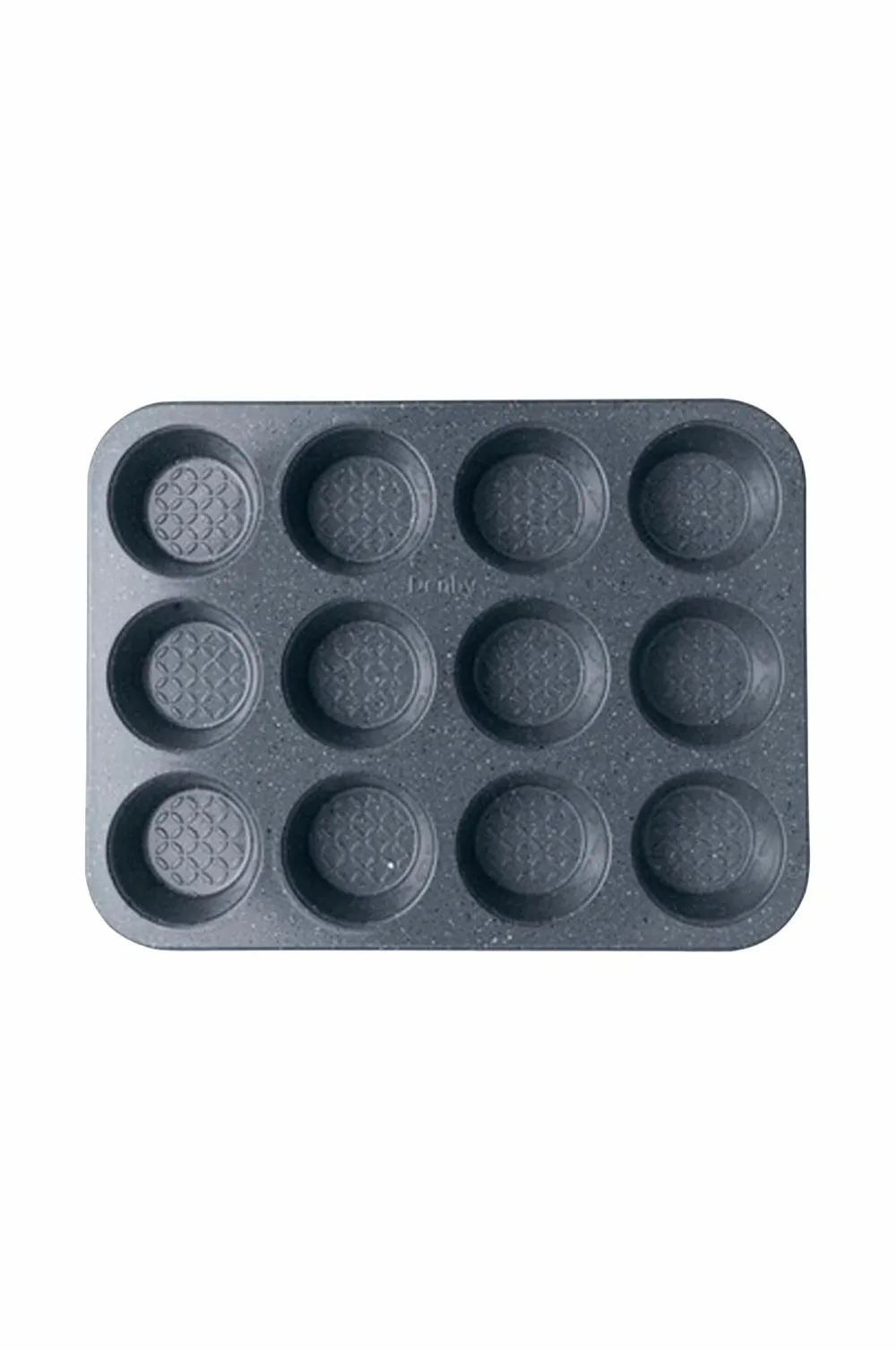 Denby Bagetilbehør & Bageredskaber>Cupcakeform Quantanium Finish 12 kop Grå
