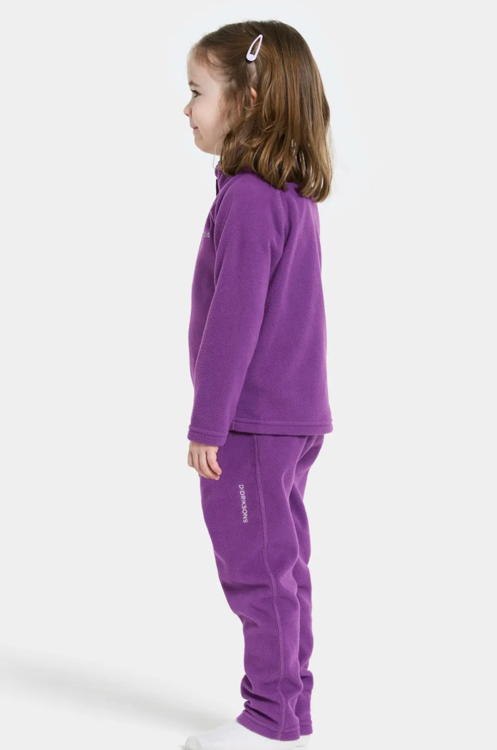 Didriksons Fleecetrøje Monte Kids Fullzip 10 Royal purple Clearance