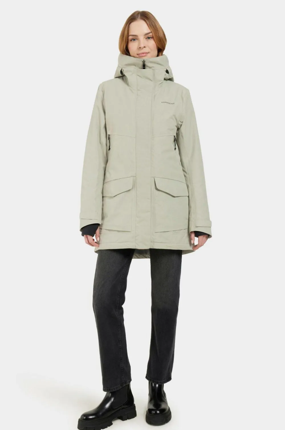 Didriksons Regntøj>Parka Frida Wns Parka 7 Wilted leaf