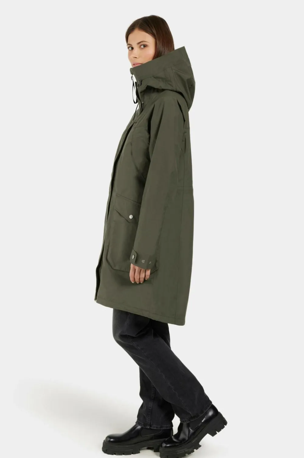 Didriksons Regntøj>Parka Thelma Wns Parka 10 Deep green