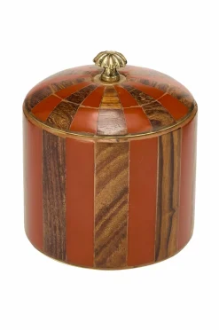 Doing Goods Småopbevaring>Kasse Striped Circus Box Rød/brun