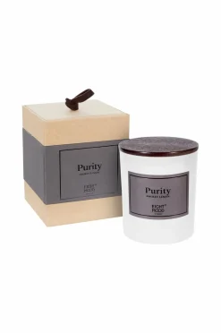 Eightmood Rumduft>Duftlys, Purity Smokey lemon Sort/brun/hvid