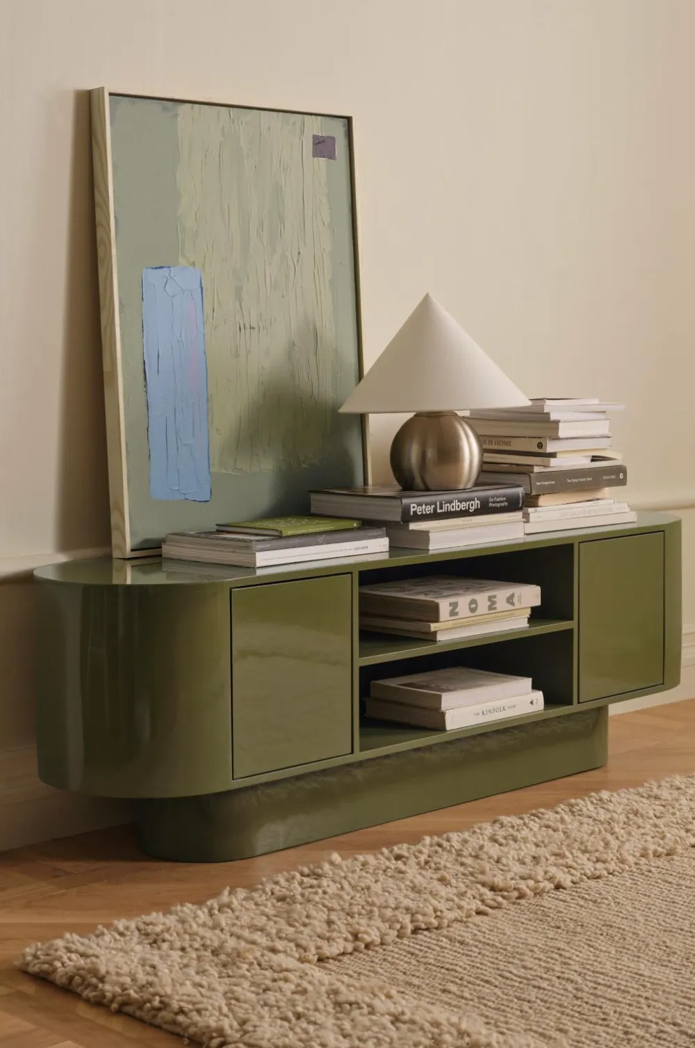 Ellos Tv-Bænke>Tv-bord High Gloss Low Grøn