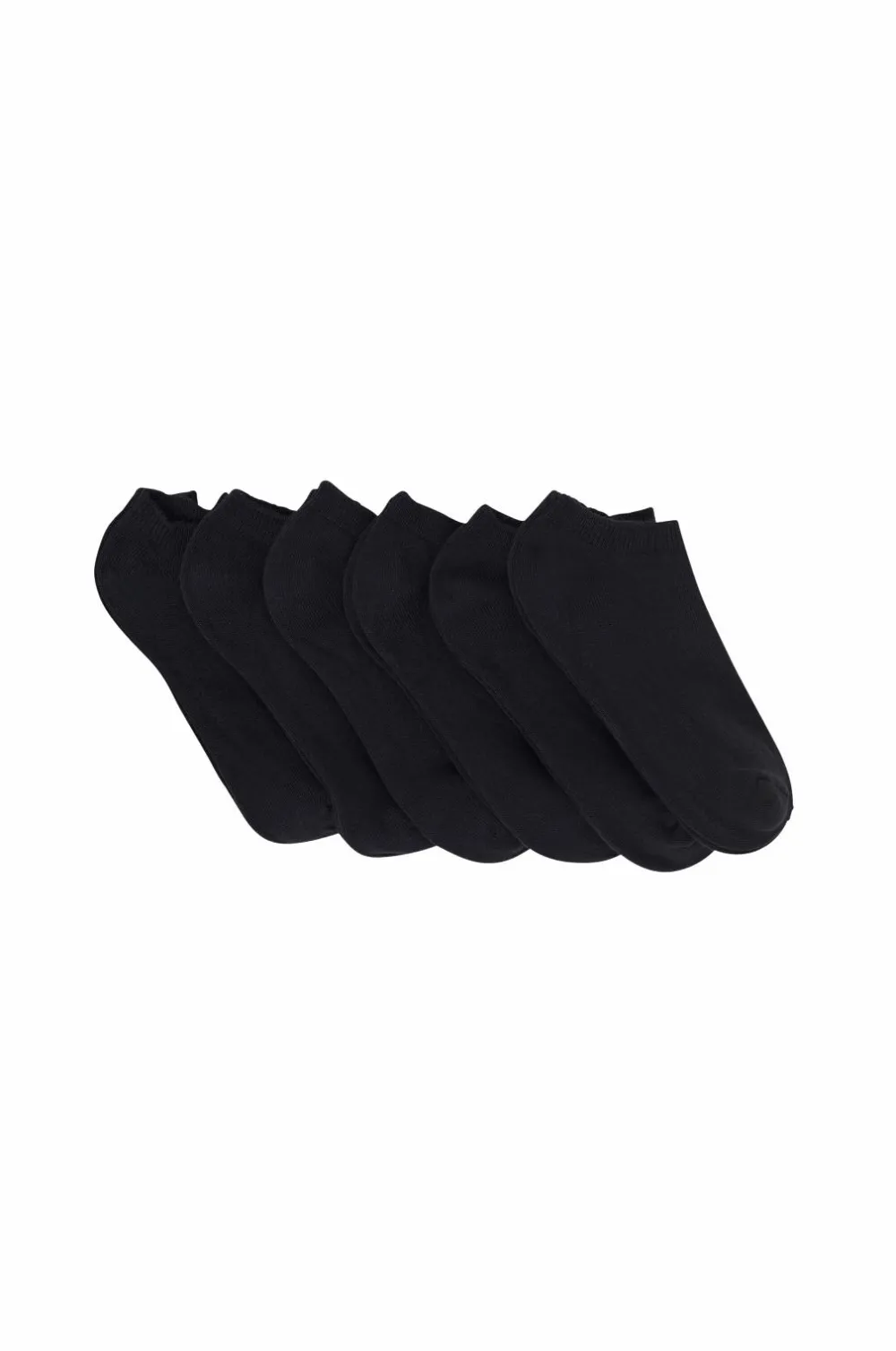 Ellos Collection Ankelsokker Sneaker 6-pak Sort, 6-pak Sale