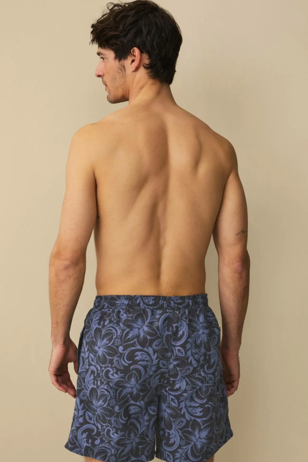 Ellos Collection Badeshorts Sort/blåmønstret