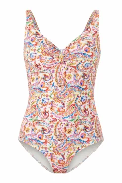 Ellos Collection Badedragt med drapering Paisley Online