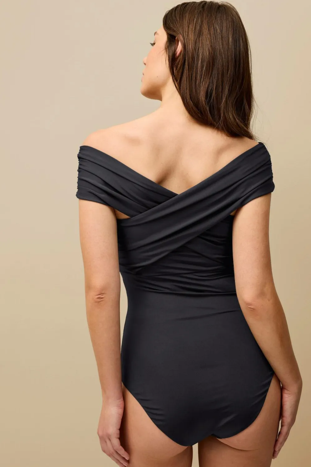 Ellos Collection Badedragt med bandeau-udskæring Sort New
