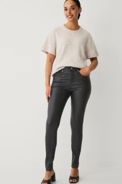 Ellos Collection Belagte Slim fit bukser Sort Clearance