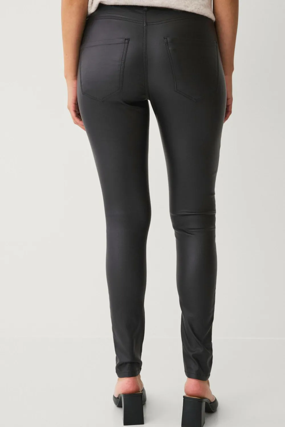 Ellos Collection Belagte Slim fit bukser Sort Clearance