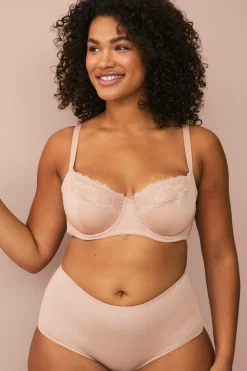 Ellos Collection Bh med bøjler i blonde på toppen Beige Hot